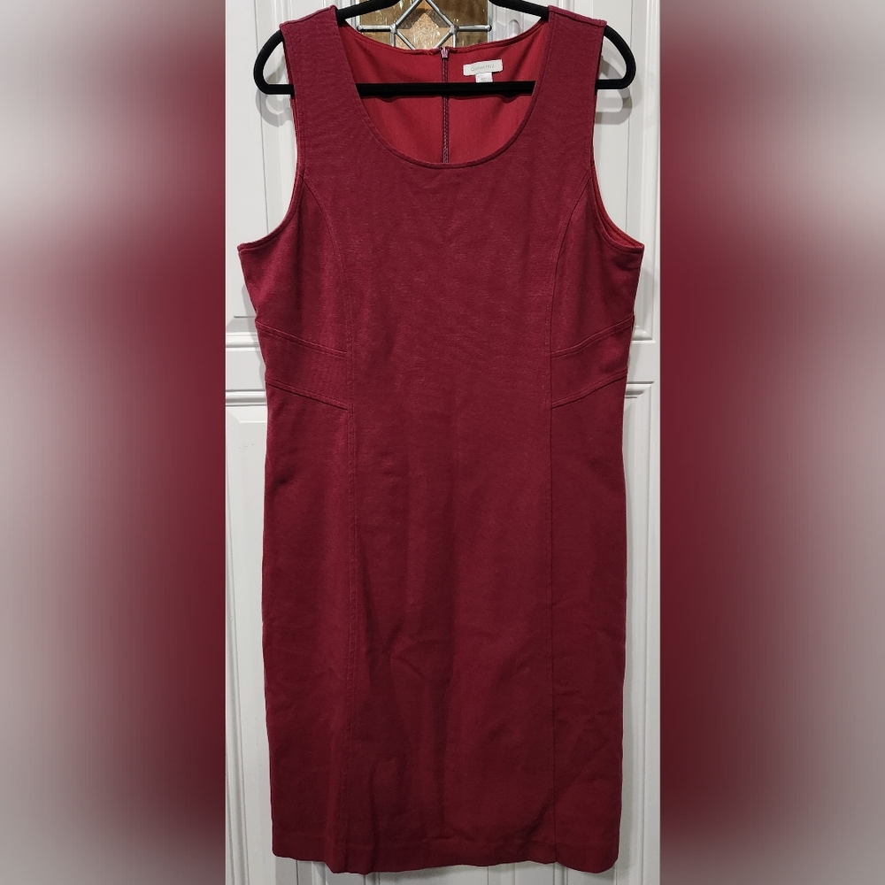 Garnet Hill Burgundy Bodycon Style Midi Dress Women's Size 18